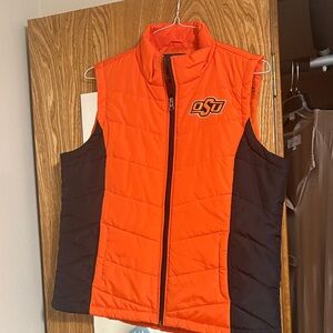 OSU Orange & Black Quilted Puffer Vest